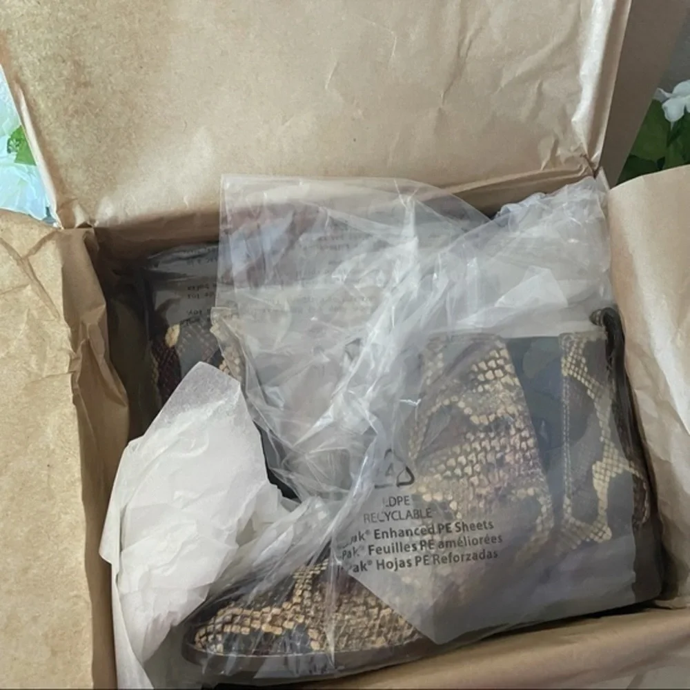 Madewell Cara Tan Brown Snakeskin Embossed Leather Chelsea Boots